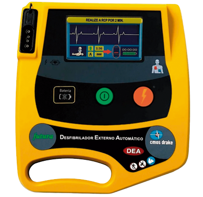 equipamento DEA CmosDrake LIFE400 Futura para desfibrilação o que é disponível para locação com a Clean Medical