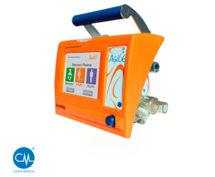 alt text: Ventilador de transporte Magnamed OxyMag Agile